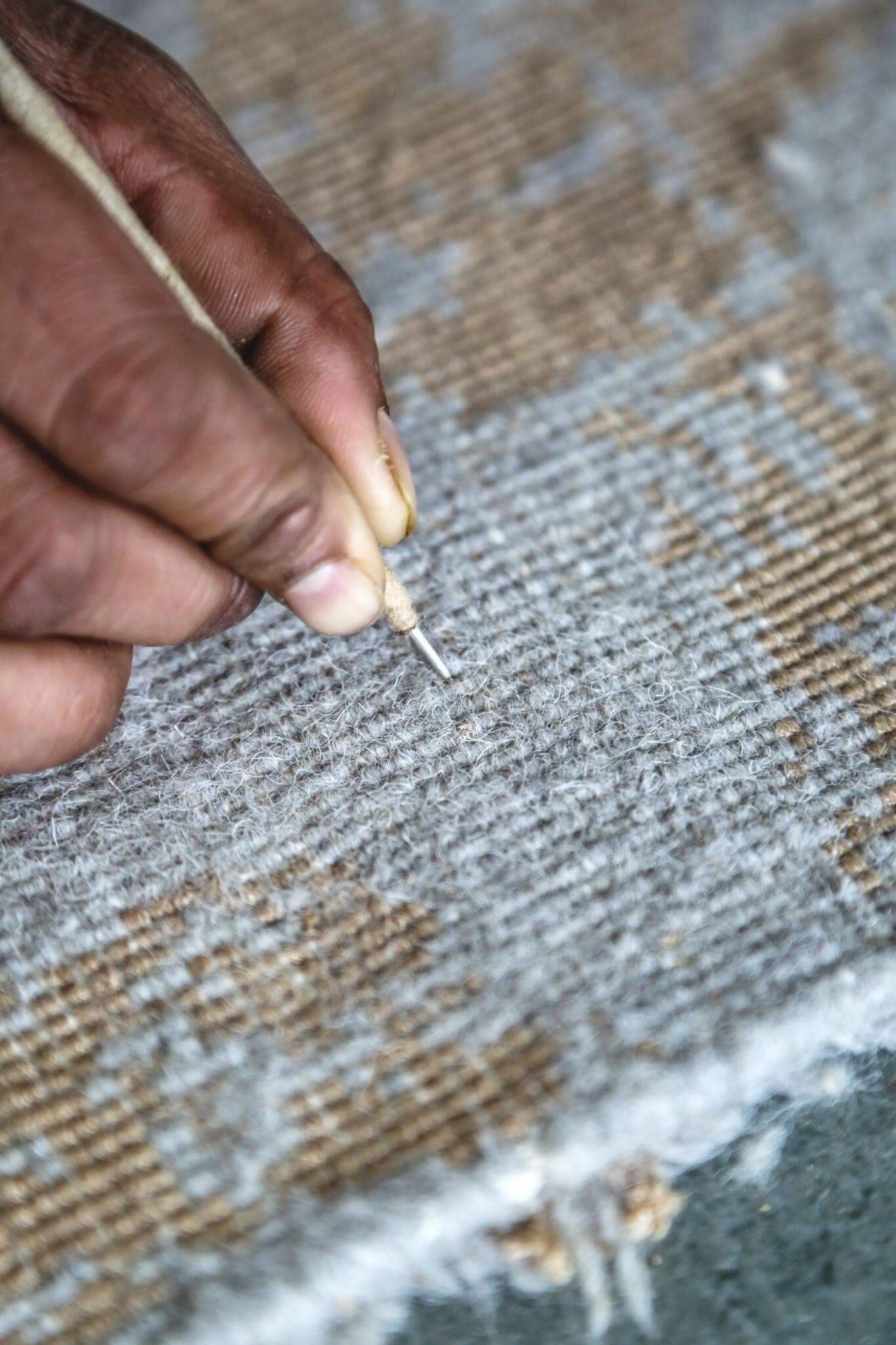 Процесс изготовления ковра